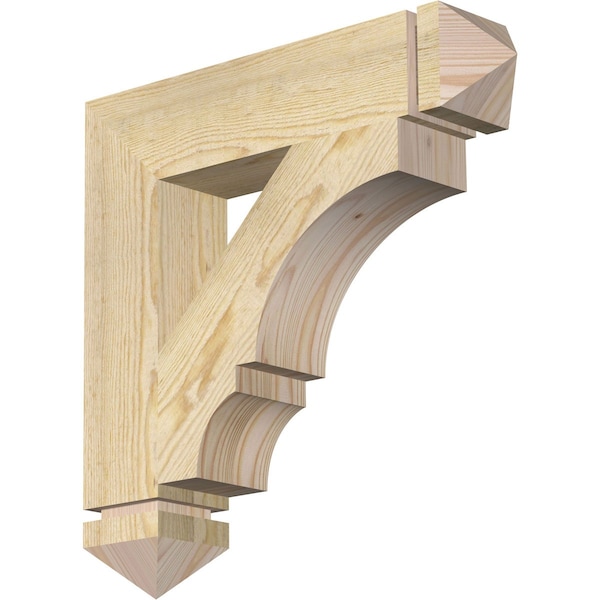 Ekena Millwork Balboa Arts & Crafts Rough Sawn Bracket, Douglas Fir, 4"W x 20"D x 20"H BKT04X20X20BOA03RDF - main